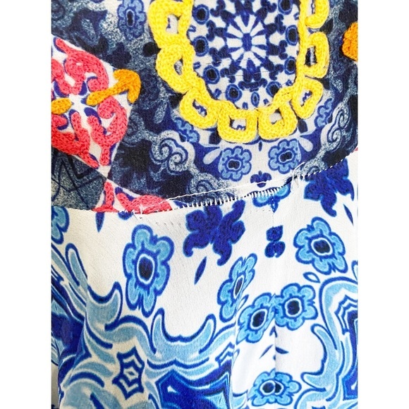 Rococo sand silk Crepe Maxi Dress in Tile Blue - Picture 11 of 13